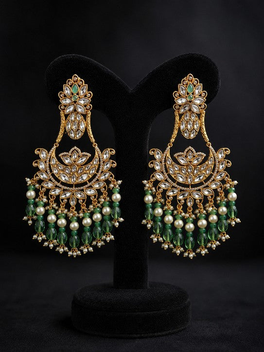 Tavisi Jewelry Kundan Earrings for Women| AD CZ Designer Jewellery