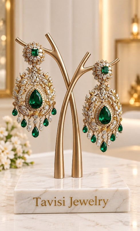  Tavisi premium AD CZ earrings luxury jewellery collection