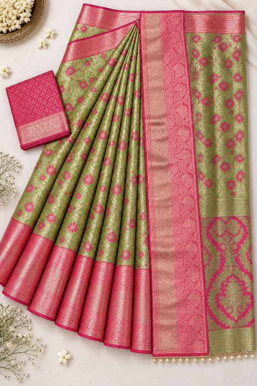 Traditional Indian saree collection featuring Kanchipuram silk, Banarasi, Kolkata, Bengali, Kerala Kasavu, Tant, cotton, linen, organza and designer sarees for women, perfect for weddings, festivals and ethnic occasions.