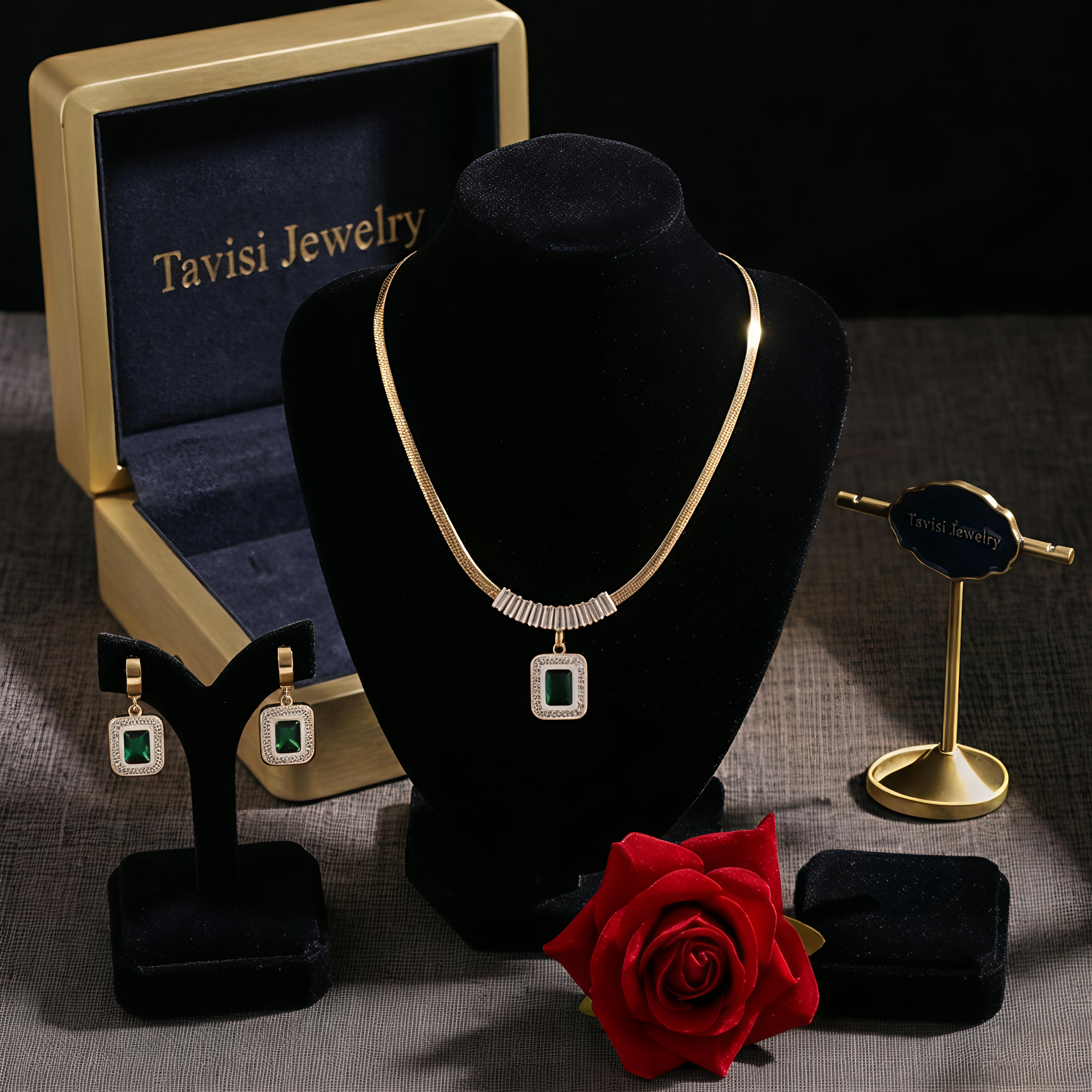 Tavisi Jewelry 316L surgical stainless steel anti tarnish necklace sets for women | premium jewelry collection