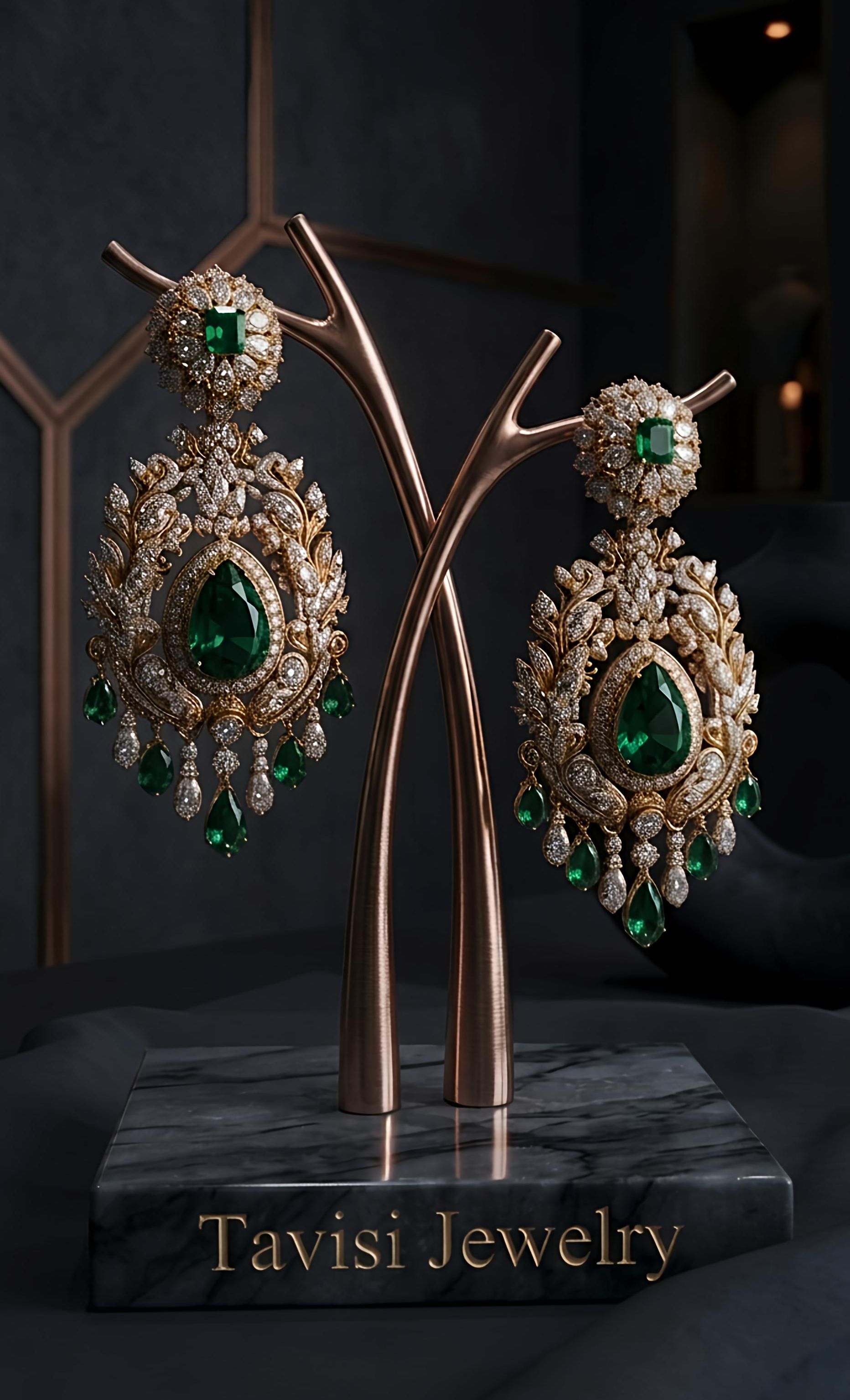 Tavisi premium AD CZ earrings luxury jewellery collection