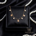 gold clover charm tanmaniya necklace anti tarnish
waterproof clover necklace stainless steel jewellery
gold anti tarnish necklace with crystal clover design
daily wear clover charm necklace for women
lightweight waterproof gold necklace clover design