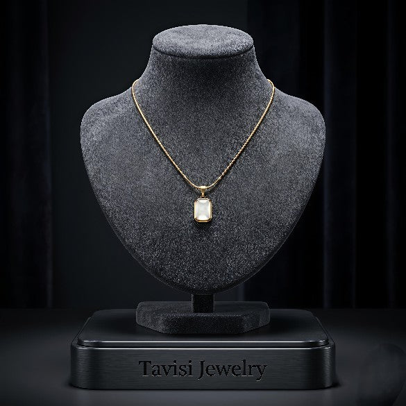 Tavisi Noir Edge Pendant Necklace