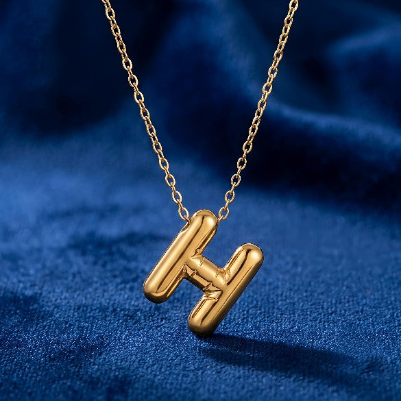 Tavisi Alphabet H Gold Pendant Necklace | Initial Letter Necklace