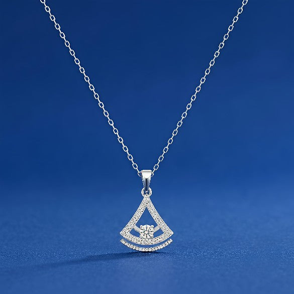 Tavisi Elegant Triangle Stone Pendant Chain | Anti-Tarnish CZ Necklace