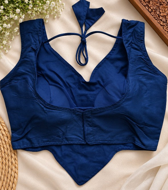 Rayon cotton mirror work designer blouse product specifications showing 38 inch ready size and alteration up to 42 inches