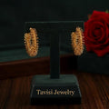 Tavisi coil hoop earrings in stainless steel with 22k gold plated anti tarnish finish for women