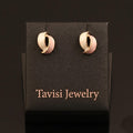 Tavisi Luna Blush curve earrings with 22k gold plated alloy dual tone finish for women