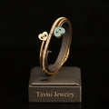 Tavisi Aria Evil Eye AD Bracelet 316L stainless steel 22K gold plated anti tarnish jewellery