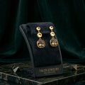 Tavisi Celeste crystal drop earrings with 22K gold plating and anti tarnish finish for women