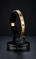Tavisi Celeste Star AD 18K gold plated anti tarnish kada bracelet