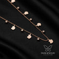Tavisi Celina Rose Gold Apple Tanmaniya Necklace with 316L premium surgical stainless steel 18K anti tarnish luxury finish 