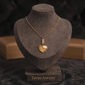 Tavisi Celina Pearl Heart Pendant Necklace with Premium 316L Surgical Grade Stainless Steel, 18K gold plated anti tarnish finish
