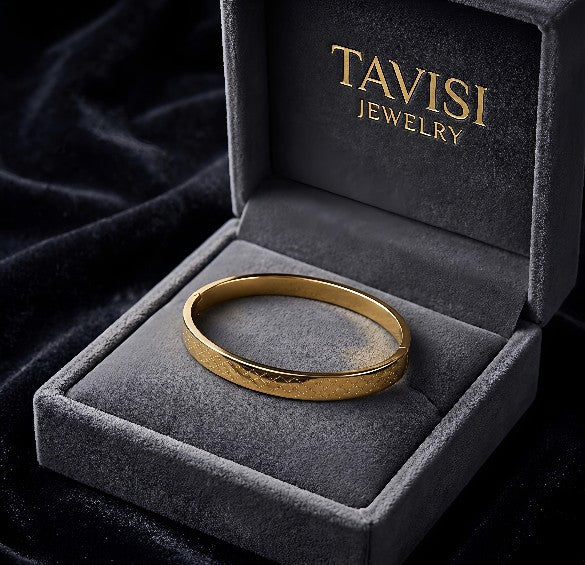 Tavisi dot pattern open free size anti tarnish stainless steel kada with long lasting shine
