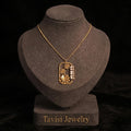 Tavisi Elara Bloom AD Pendant Necklace with Premium 316L Surgical Grade Stainless Steel, 18K gold plated anti tarnish finish