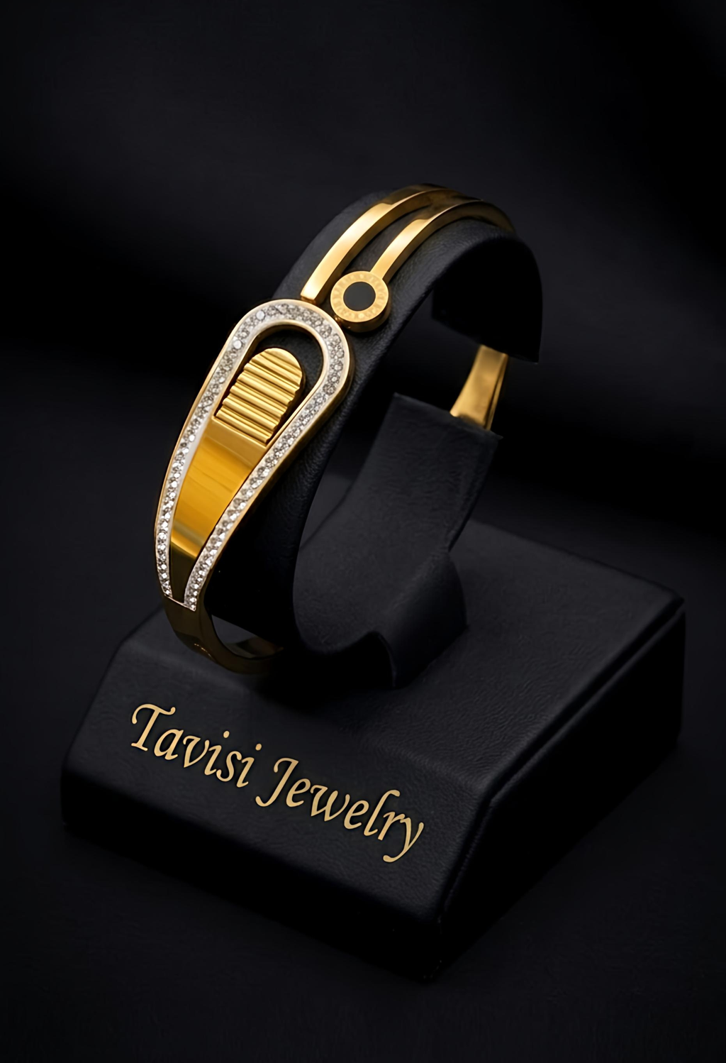 Tavisi Elara Luxe gold plated AD stone anti tarnish bracelet with long lasting shine