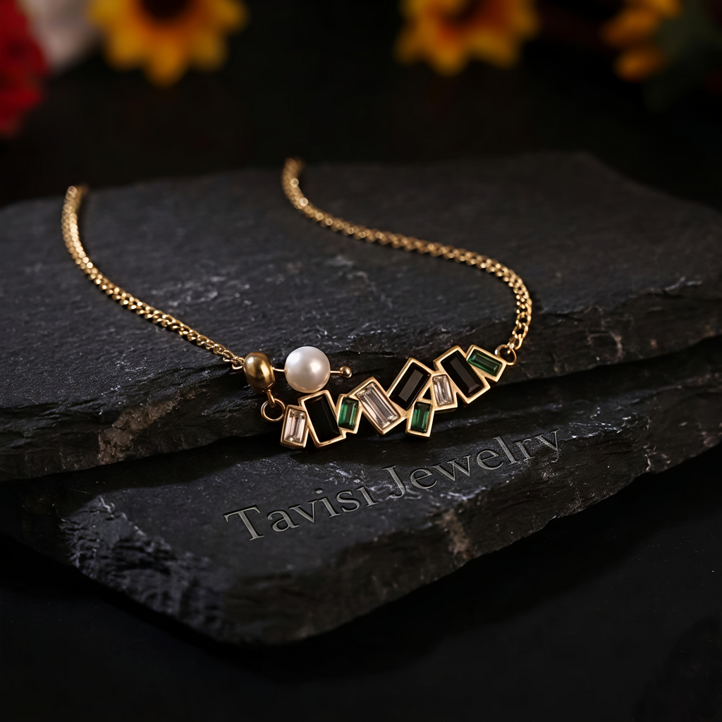 Luxury Tavisi waterproof necklace crafted from Premium 316L Surgical Grade Stainless Steel with long lasting shine