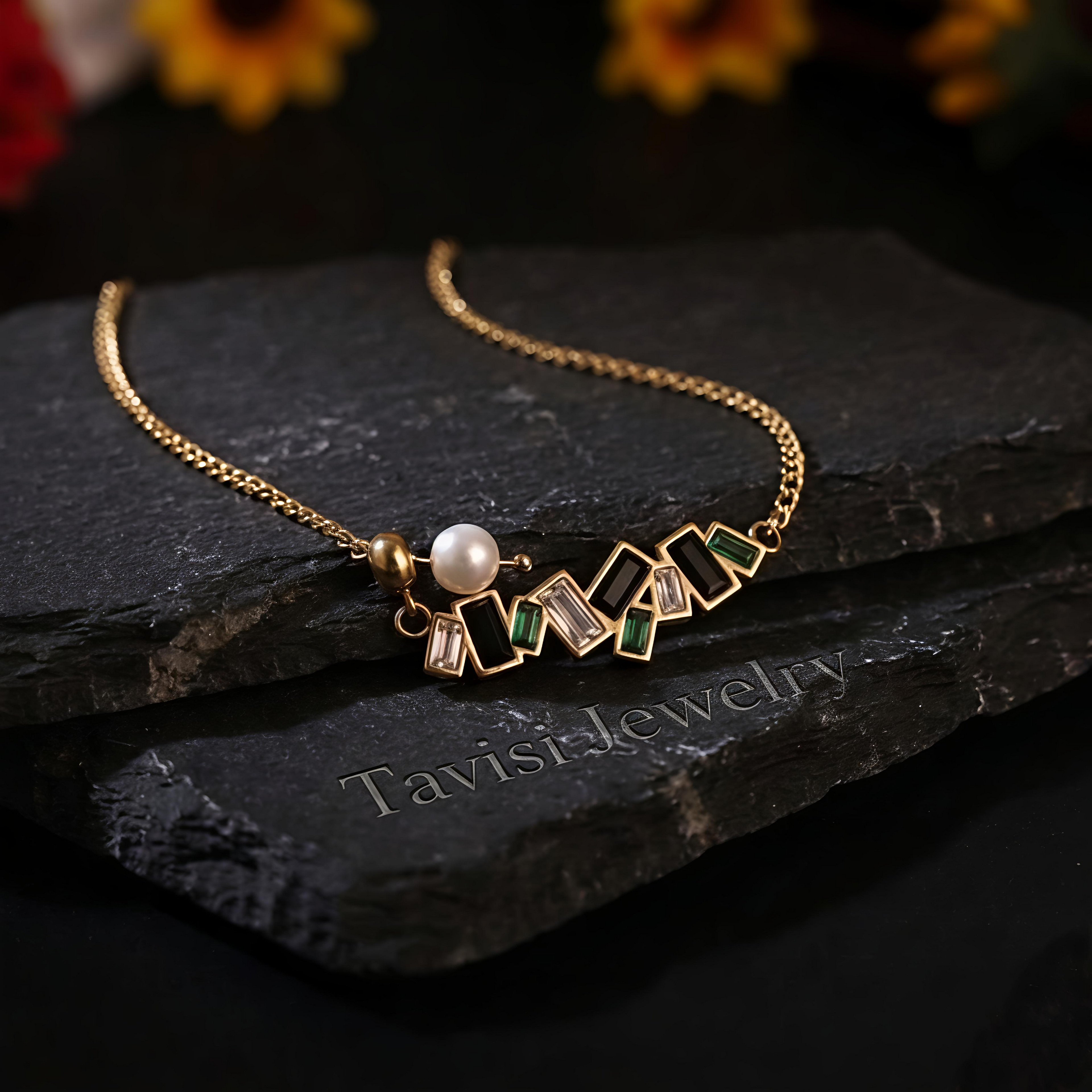 Luxury Tavisi waterproof necklace crafted from Premium 316L Surgical Grade Stainless Steel with long lasting shine