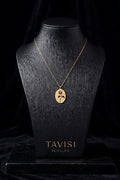 Tavisi Elara Rose Pendant Necklace with premium 316L Surgical Grade Stainless Steel and long lasting 18K gold plated rose pendant design