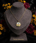 Tavisi Elina Pearl Bloom Necklace 18K gold plated 316L surgical stainless steel anti tarnish waterproof jewellery with pearl design