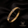 Tavisi Elite Mesh Luxe open free size anti tarnish stainless steel kada for men with waterproof long lasting finish
