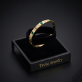 Tavisi Emerald Glow AD gold kada bracelet with green stones and long lasting anti tarnish finish