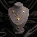 Tavisi golden butterfly layered anti tarnish gold necklace for women