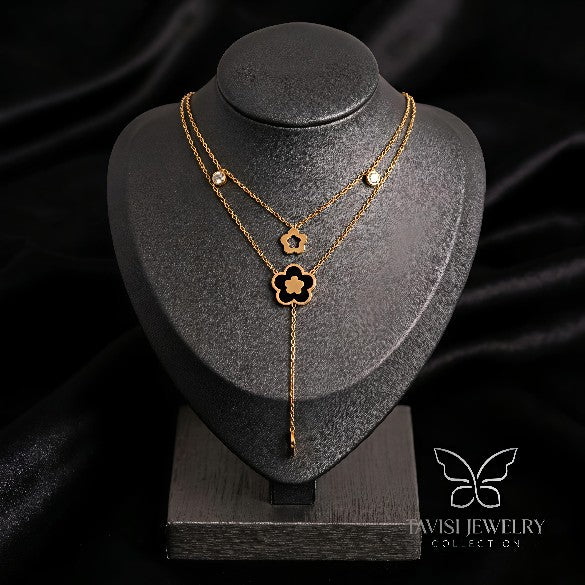 Clover Layered Necklace – premium anti tarnish layered jewellery by Tavisi Jewelry