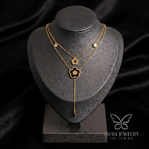 Clover Layered Necklace – premium anti tarnish layered jewellery by Tavisi Jewelry