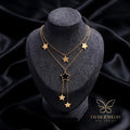 Star Layered Chain Pendant Necklace – premium anti tarnish jewellery by Tavisi Jewelry