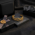 Tavisi Luxe Link gold bracelet for women with elegant chain design and anti tarnish waterproof finish
