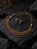 Tavisi Mengo Palakka Necklace with green and ruby stones