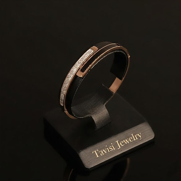 Tavisi Mirelle Shine Bracelet rose gold plated anti tarnish AD stone stainless steel jewellery