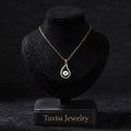 Tavisi Nyra Evil Eye Drop Pendant Necklace with premium 316L Surgical Grade Stainless Steel and long lasting 18K gold plated finish
