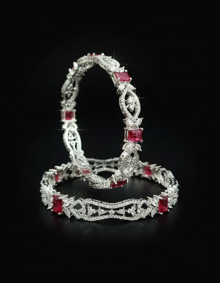 tavisi-royal-ruby-cz-silver-polish-bangle-angle-view.