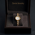Tavisi Royale Glow luxury gold watch bracelet for women with elegant anti tarnish waterproof finish