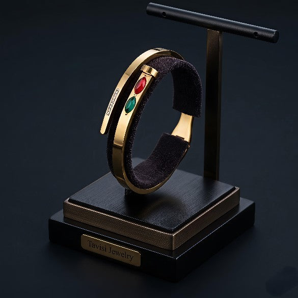 Tavisi Serina Duo AD Bracelet 22K gold plated anti tarnish stainless steel jewellery