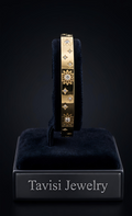 Tavisi Solara AD gold kada bracelet with 22K plating and anti tarnish long lasting finish