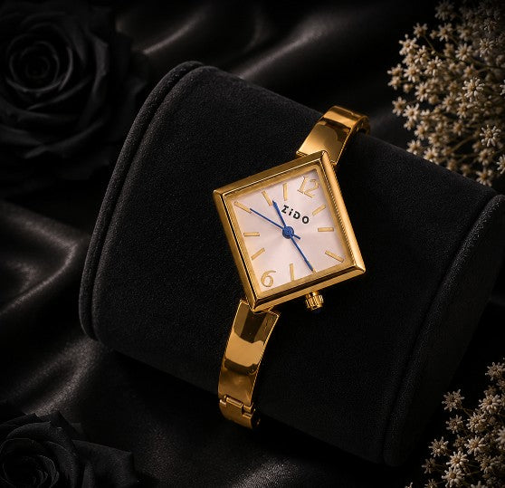 Tavisi Zido WT84 Premium 18K Gold Plated Stainless Steel Watch Kada for Women